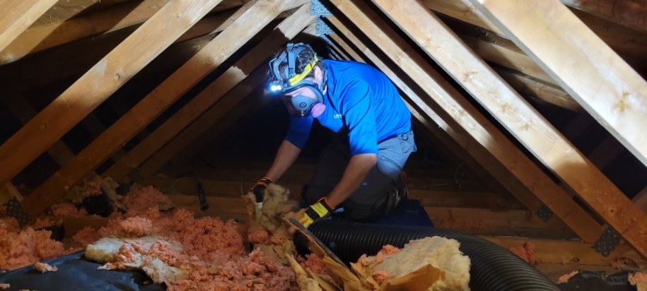 insulation installed in home attic
